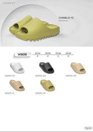 W806 kit 12 chinelos