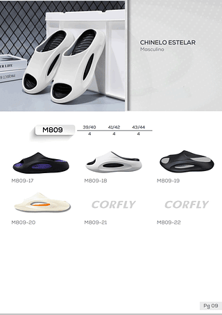 M809 kit 12 chinelos