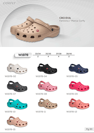 W1978 kit 12 chinelos com pin