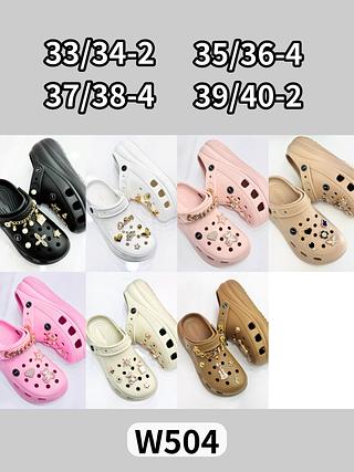 W504 pacote com 12 chinelo plataforma com pin