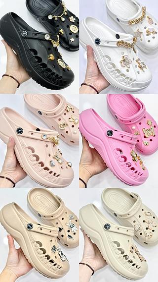 W506 pacote com 12 chinelo plataforma com pin