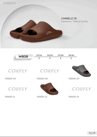 W808 kit 12 chinelos