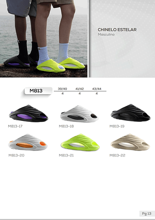 M813 kit 12 chinelos