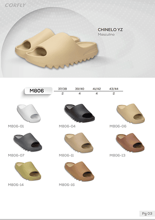 M806 kit 12 chinelos