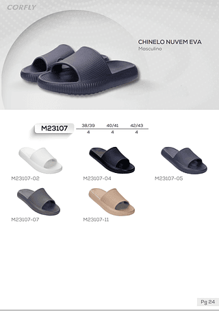 M23107 kit 12 chinelos