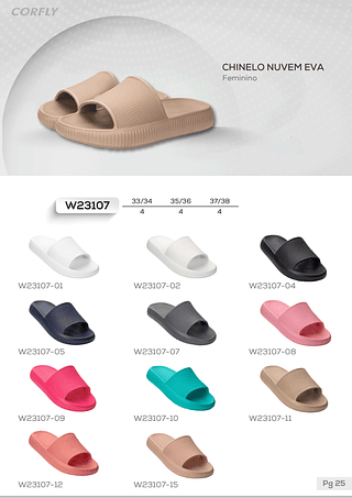 W23107 kit 12 chinelo
